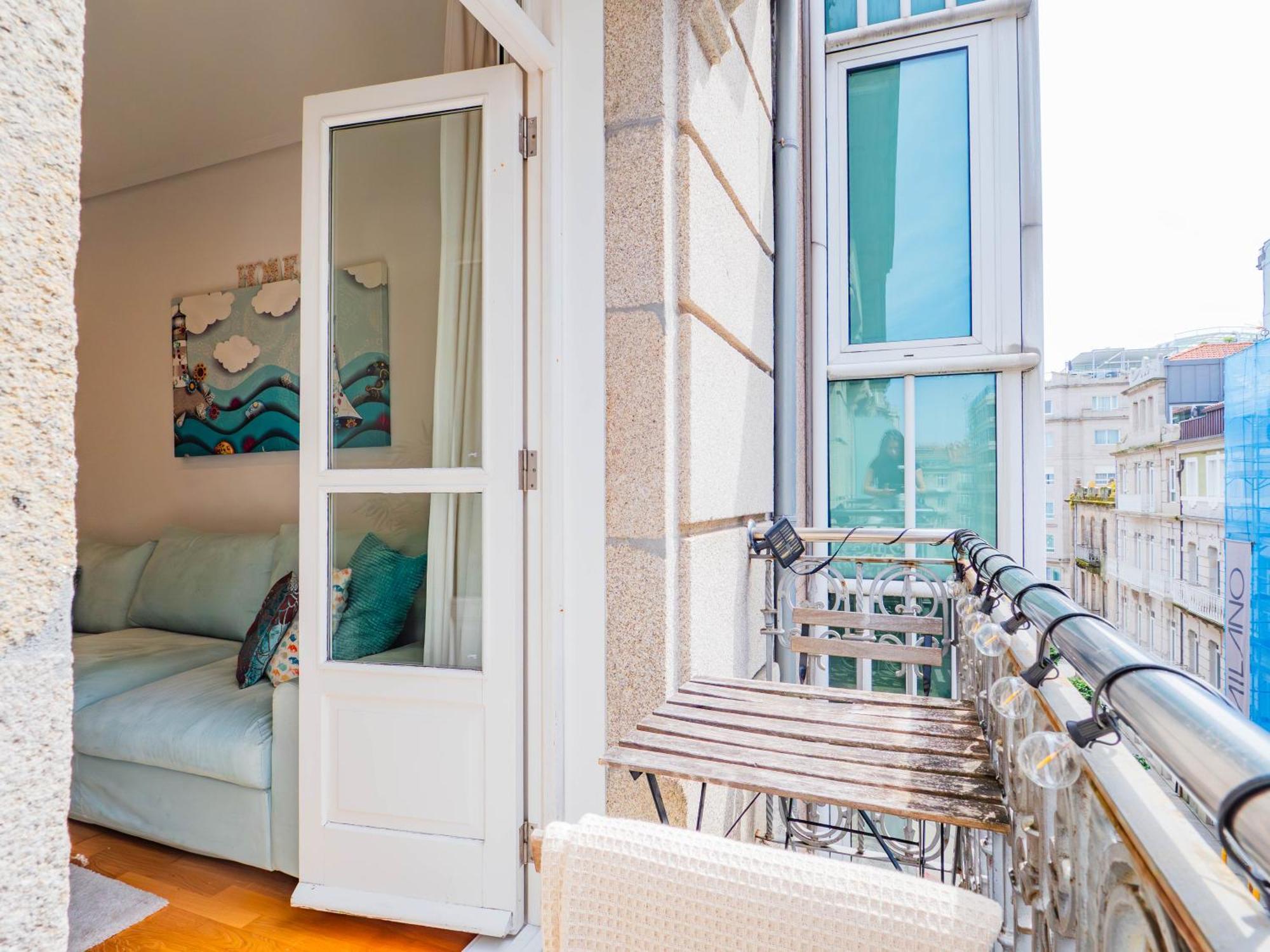 Apartamento Luxury Centro De Vigo Balcony Exterior foto